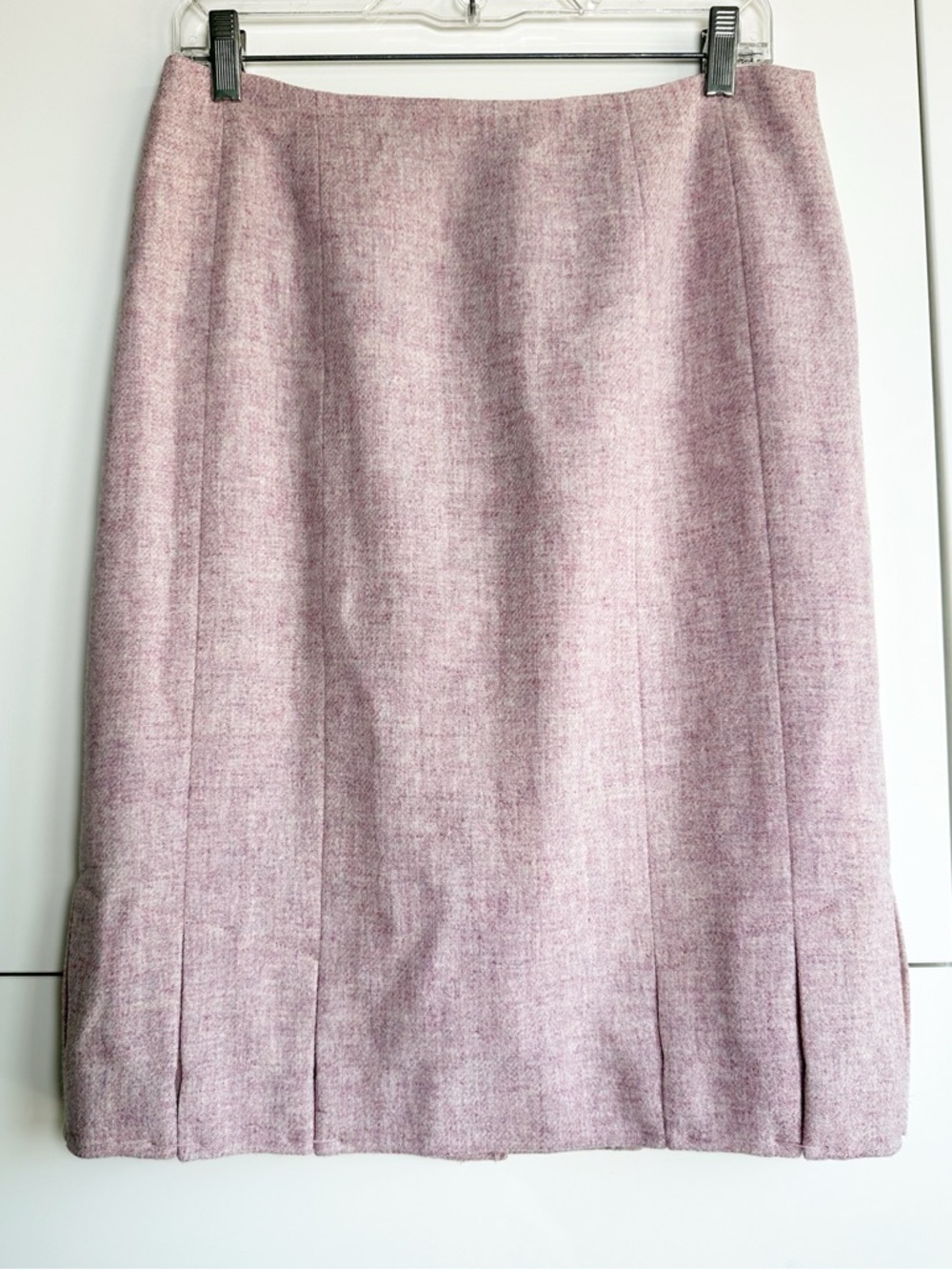 Talbots Pink Tweed Wool Skirt Size 8 Classic NWT Pleats